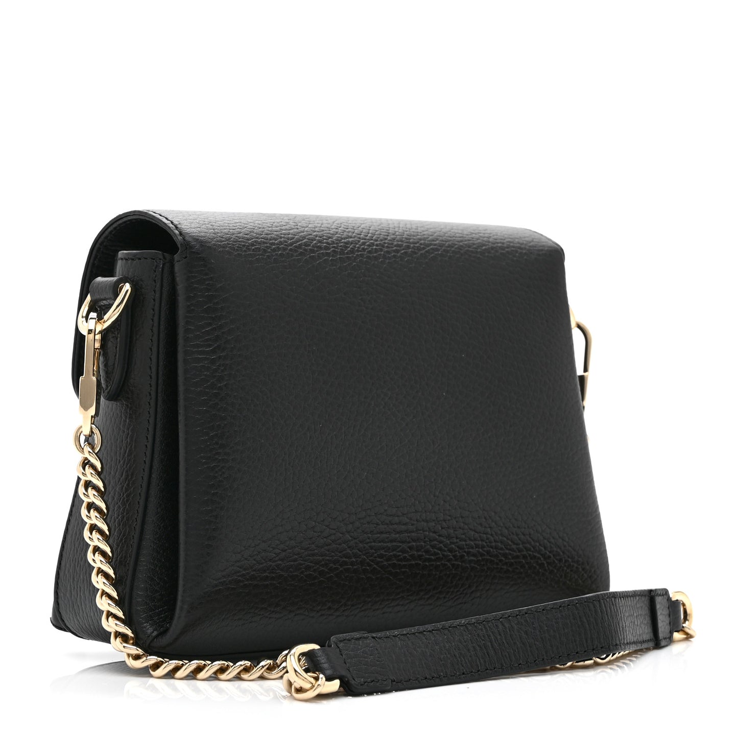 Dollar Calfskin Interlocking G Crossbody Bag Black
