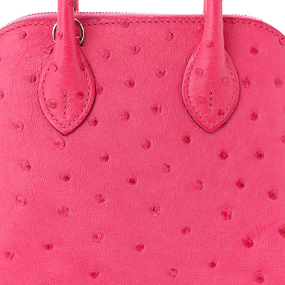 Hermes Ostrich Bolide Mini 1923 Rose Tyrien 7 of 9