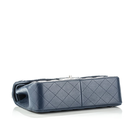 Chanel Caviar Quilted Jumbo Double Flap Navy Blue 4 of 10