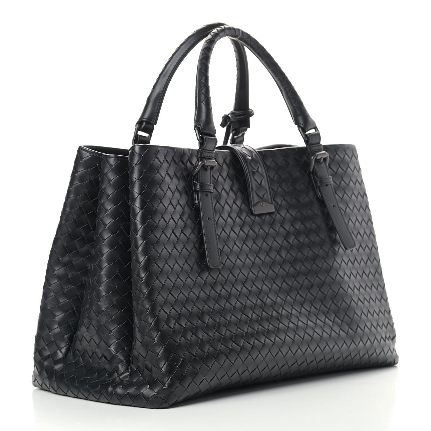 Bottega Veneta Nappa Intrecciato Medium Roma Tote Black 2 of 8