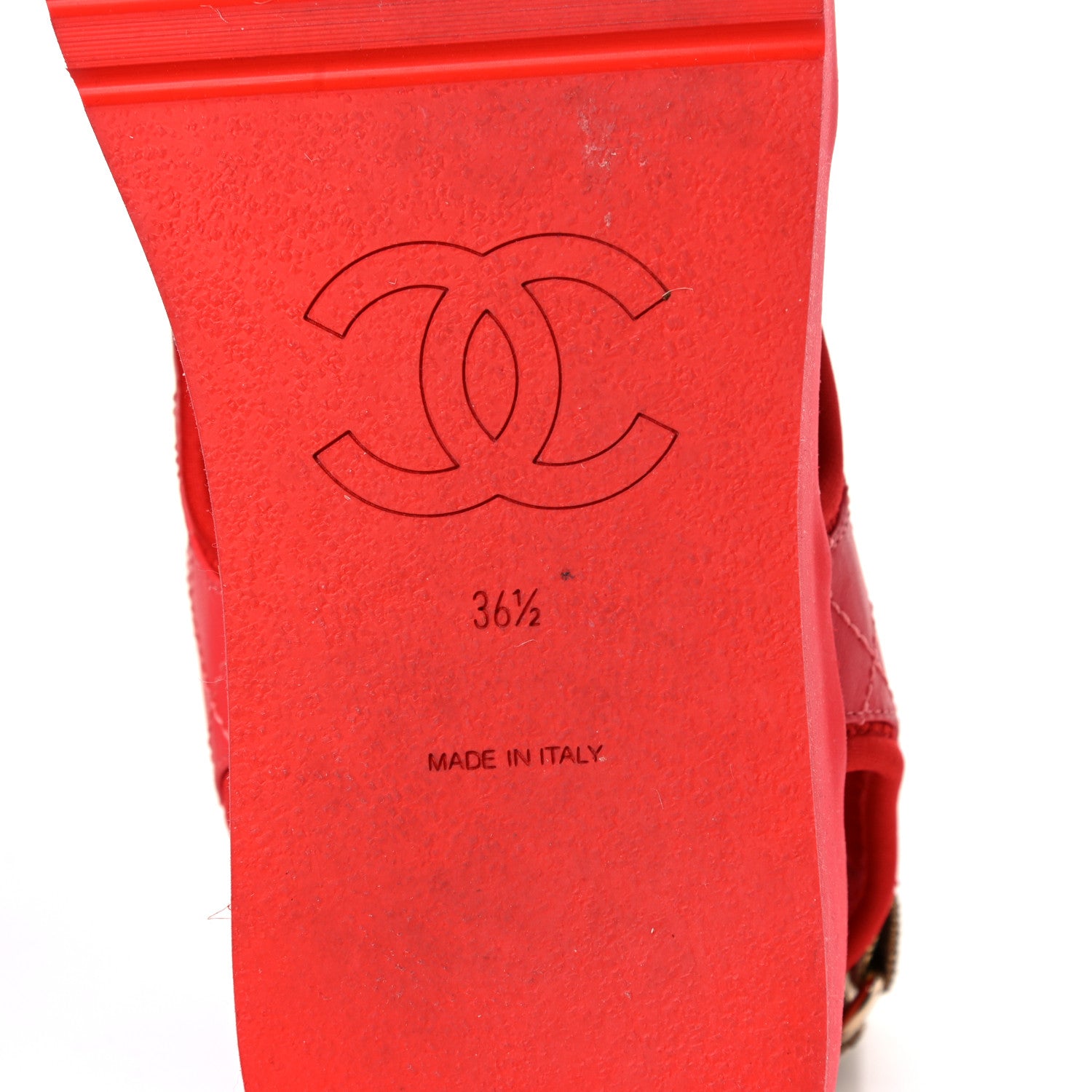 Chanel Goatskin Fabric Gladiator Sandals 36.5 Dark Red Light Pink 6 of 13