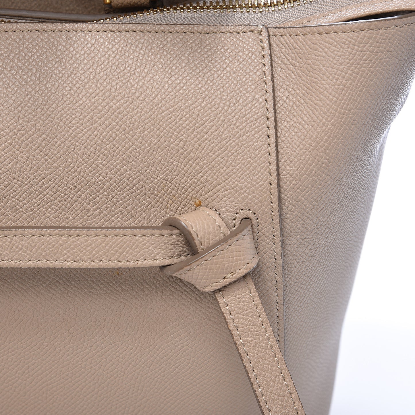 Grained Calfskin Mini Belt Bag Light Taupe