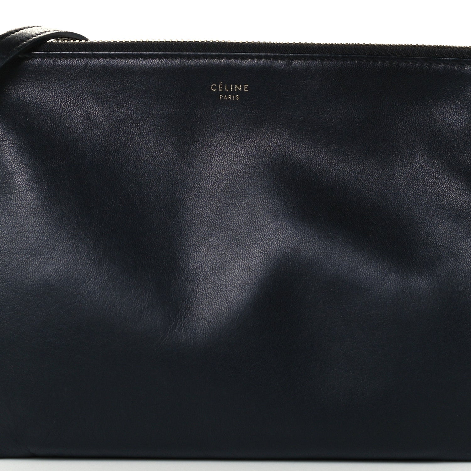 Celine Lambskin Large Trio Crossbody Bag Black 10 of 12
