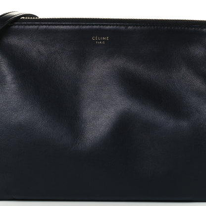 Celine Lambskin Large Trio Crossbody Bag Black 10 of 12