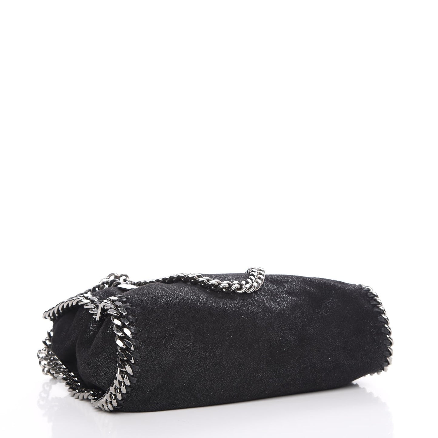 Shaggy Deer Mini Falabella Fold Over Tote Black