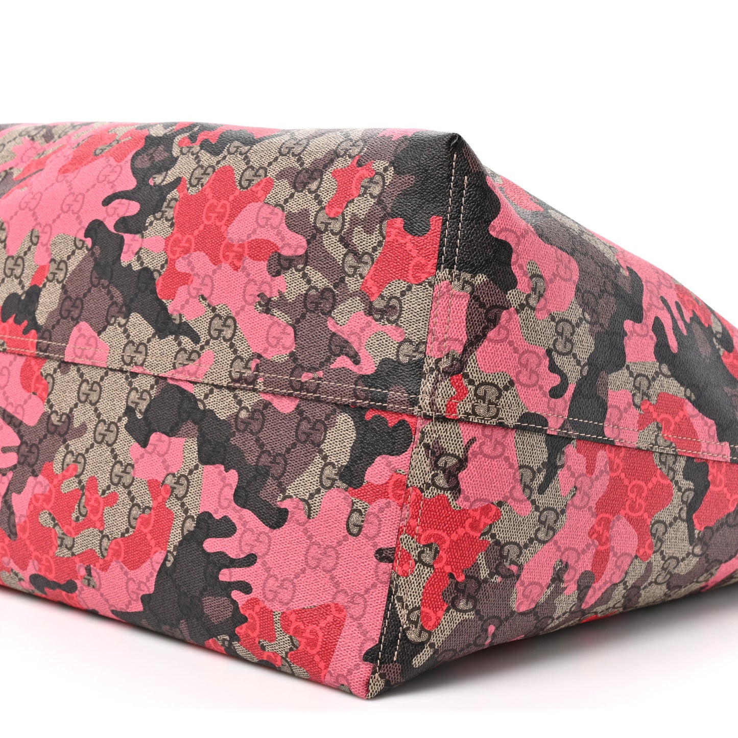 GG Supreme Monogram Camouflage Tote Pink Red