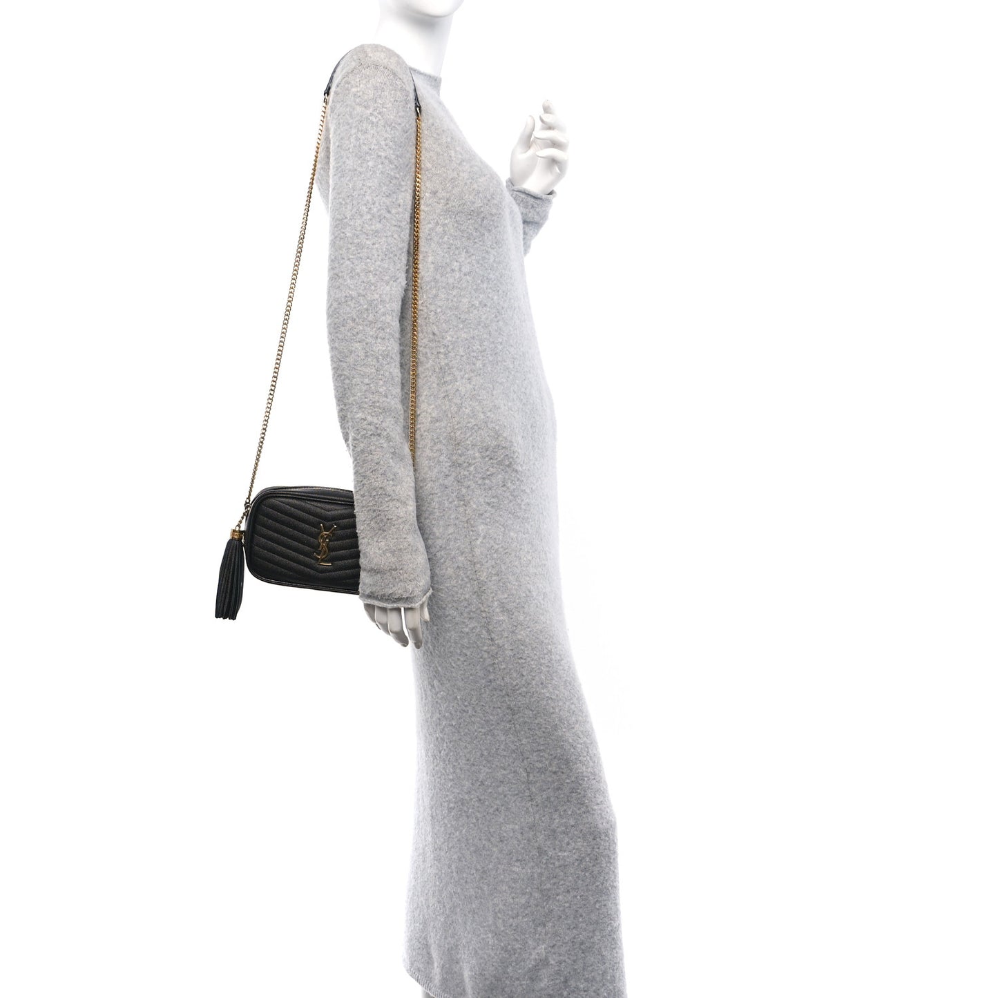 Grain De Poudre Matelasse Monogram Mini Lou Camera Bag Black