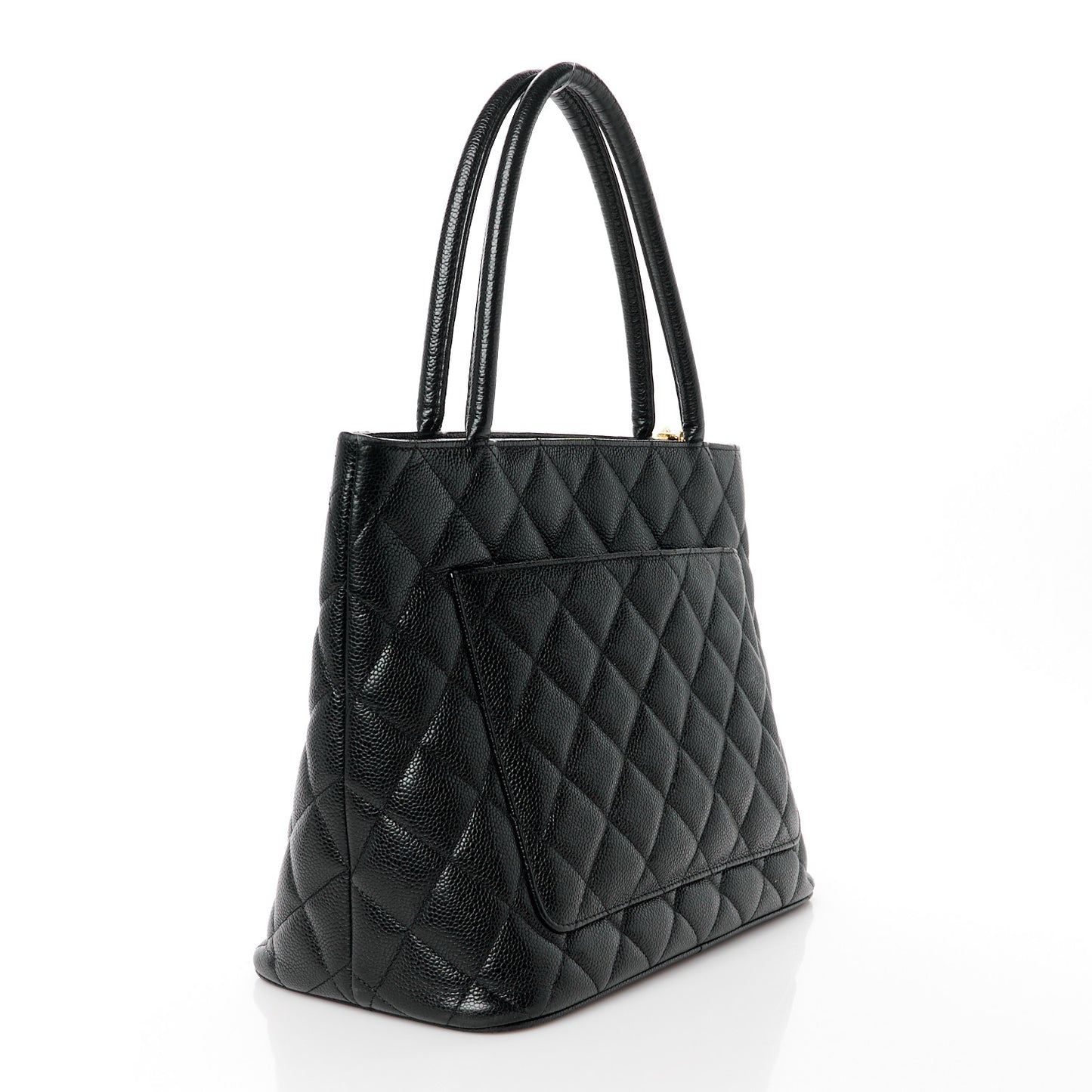 Caviar Quilted Medallion Tote Black