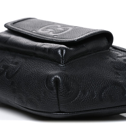 Gucci Calfskin GG Tennis Embossed Pocket Belt Bag Black 10 of 11