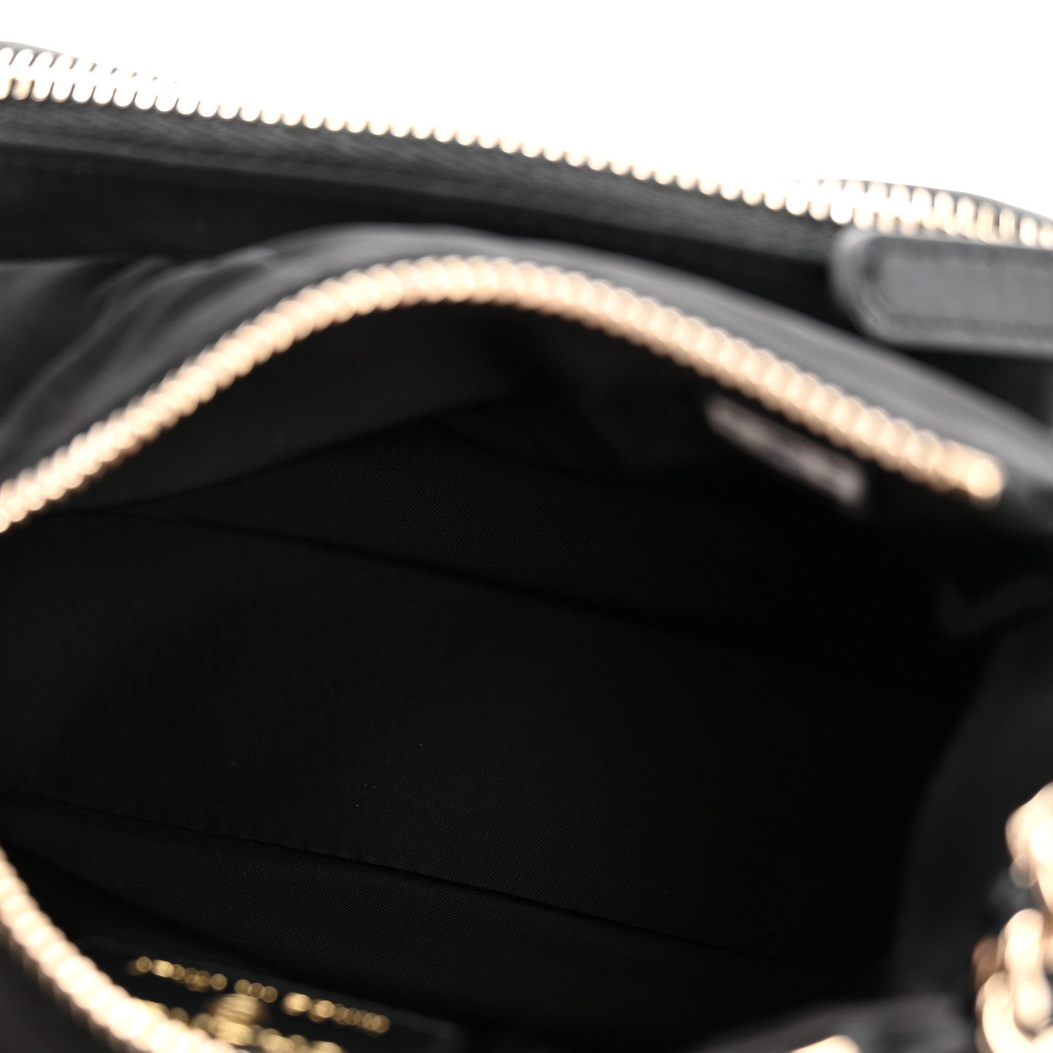 Chanel Velvet Effect Nylon Shiny Crumpled Calfskin Mini Quilted Chanel 25 Clutch With Chain Black 6 of 14