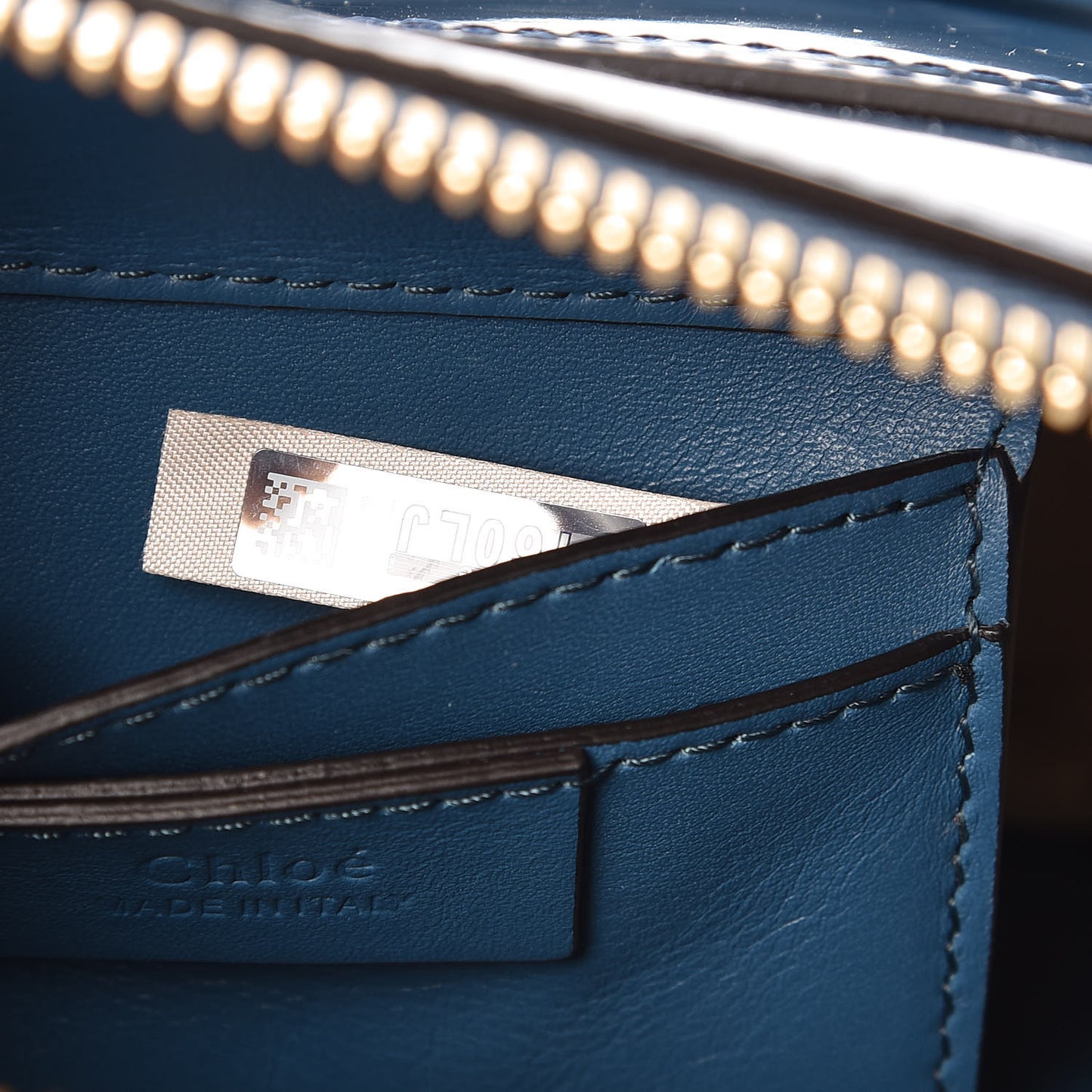 Glossy Lambskin Small Roy Bag Vinyl Blue
