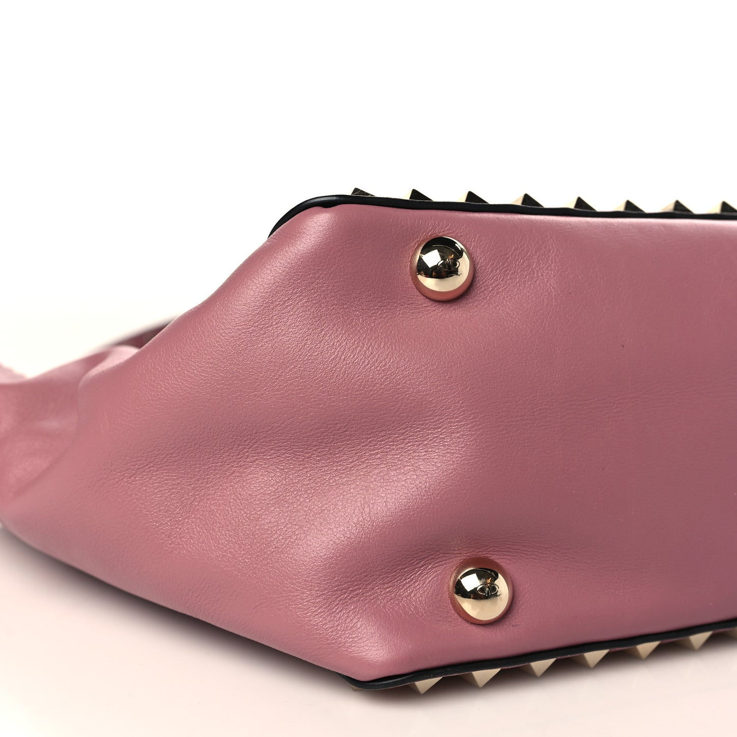 Vitello Small Rockstud Tote Antique Rose