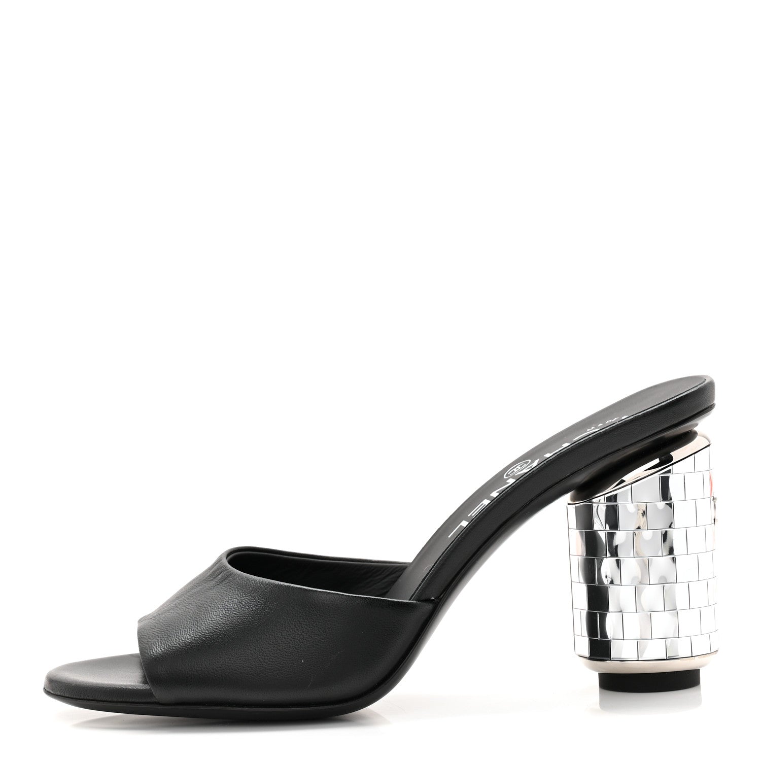 Chanel Lambskin Mirror Mules 35.5 Black 1 of 10