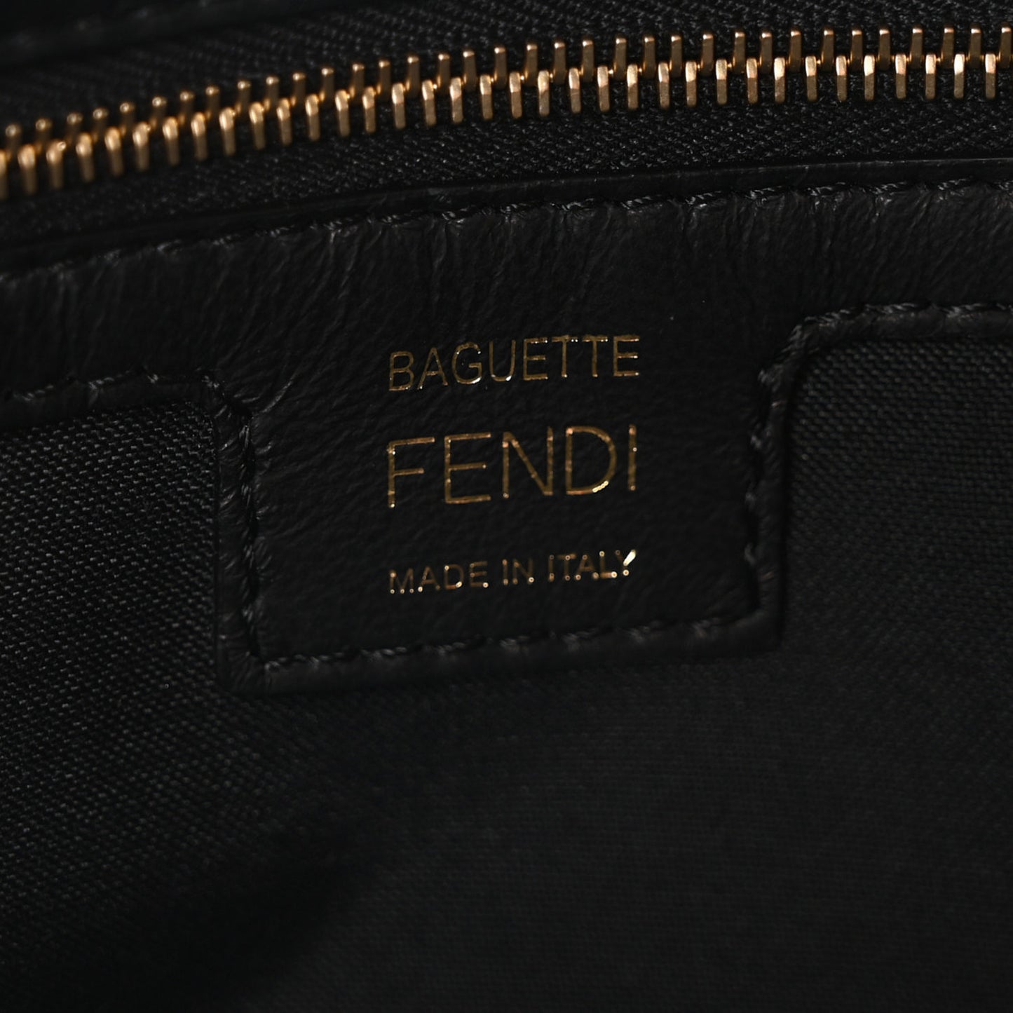 Nappa FF 1974 Embossed Baguette Black