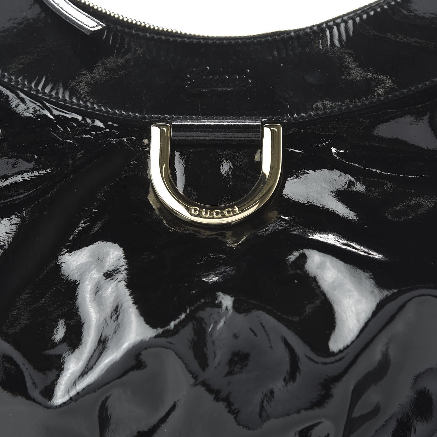 Gucci Patent Large D Ring Hobo Black 10 of 10