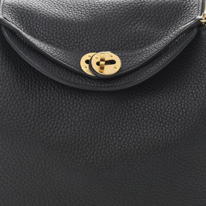 Hermes Taurillon Clemence Lindy 26 Black 8 of 13