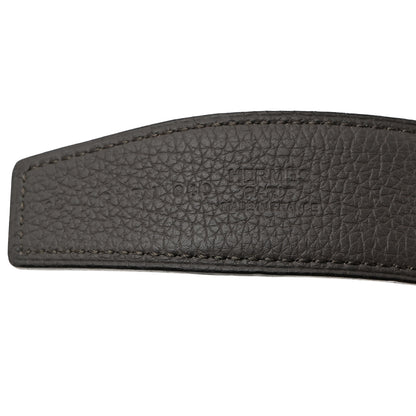 Hermes Box Togo 32mm Martelee H Belt 85 95/38 Black Etain 4 of 6