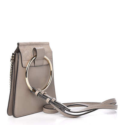 Chloe Suede Calfskin Mini Faye Bracelet Bag Motty Grey 3 of 13