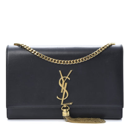 Saint Laurent Smooth Calfskin Medium Classic Monogram Kate Tassel Satchel Black 1 of 15