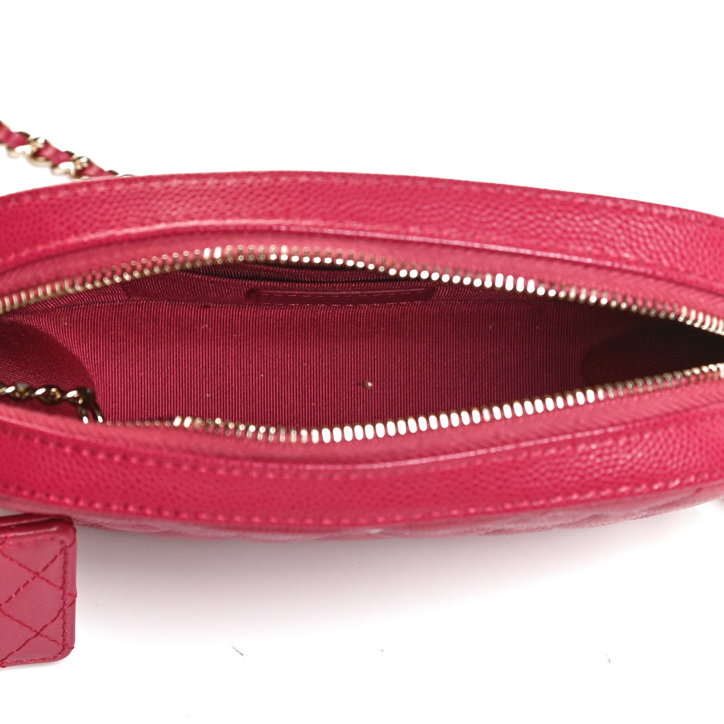 Caviar Quilted Camera Case Dark Pink