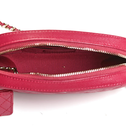 Chanel Caviar Quilted Camera Case Dark Pink 4 of 10