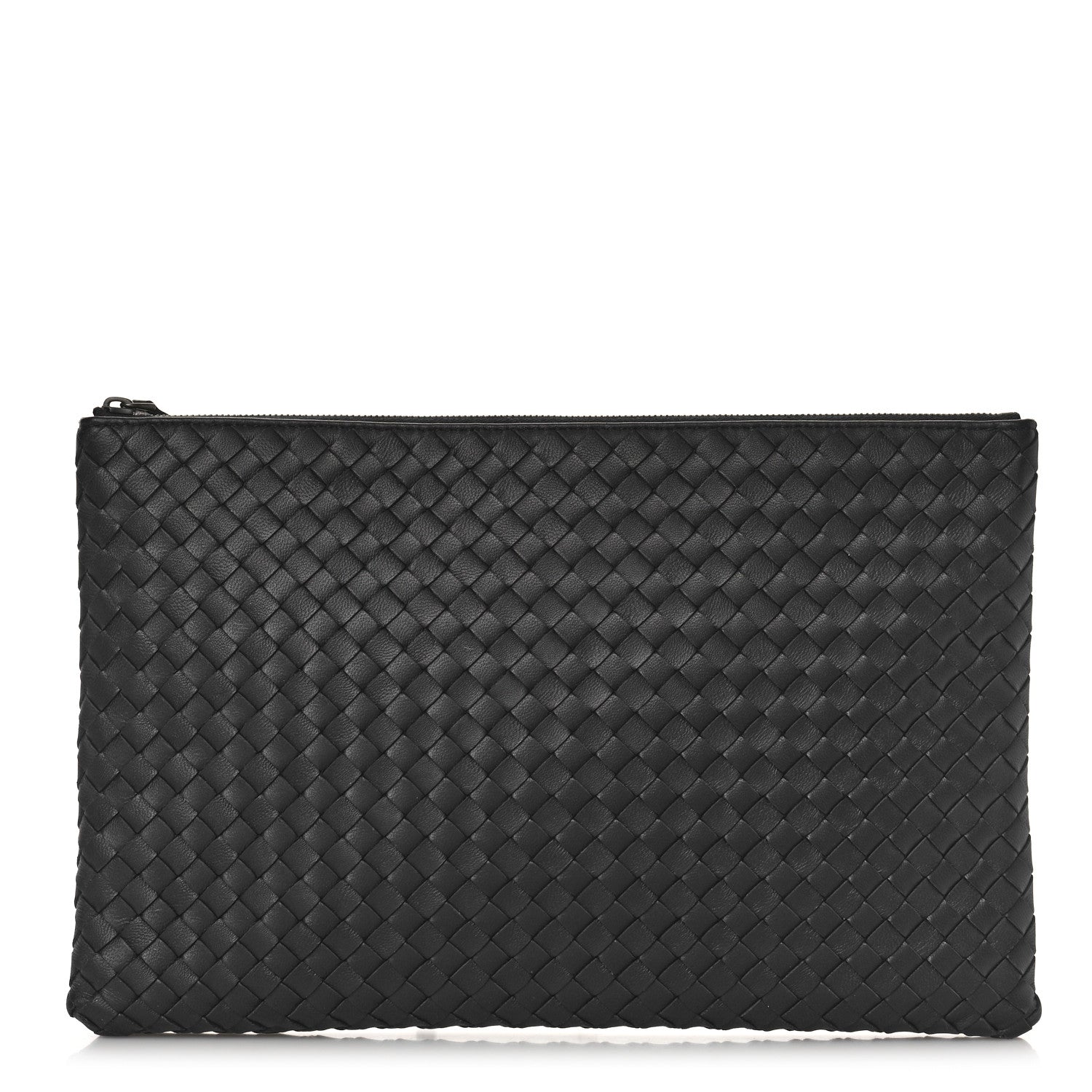 Bottega Veneta Nappa Intrecciato Medium Zip Pouch Black 1 of 8