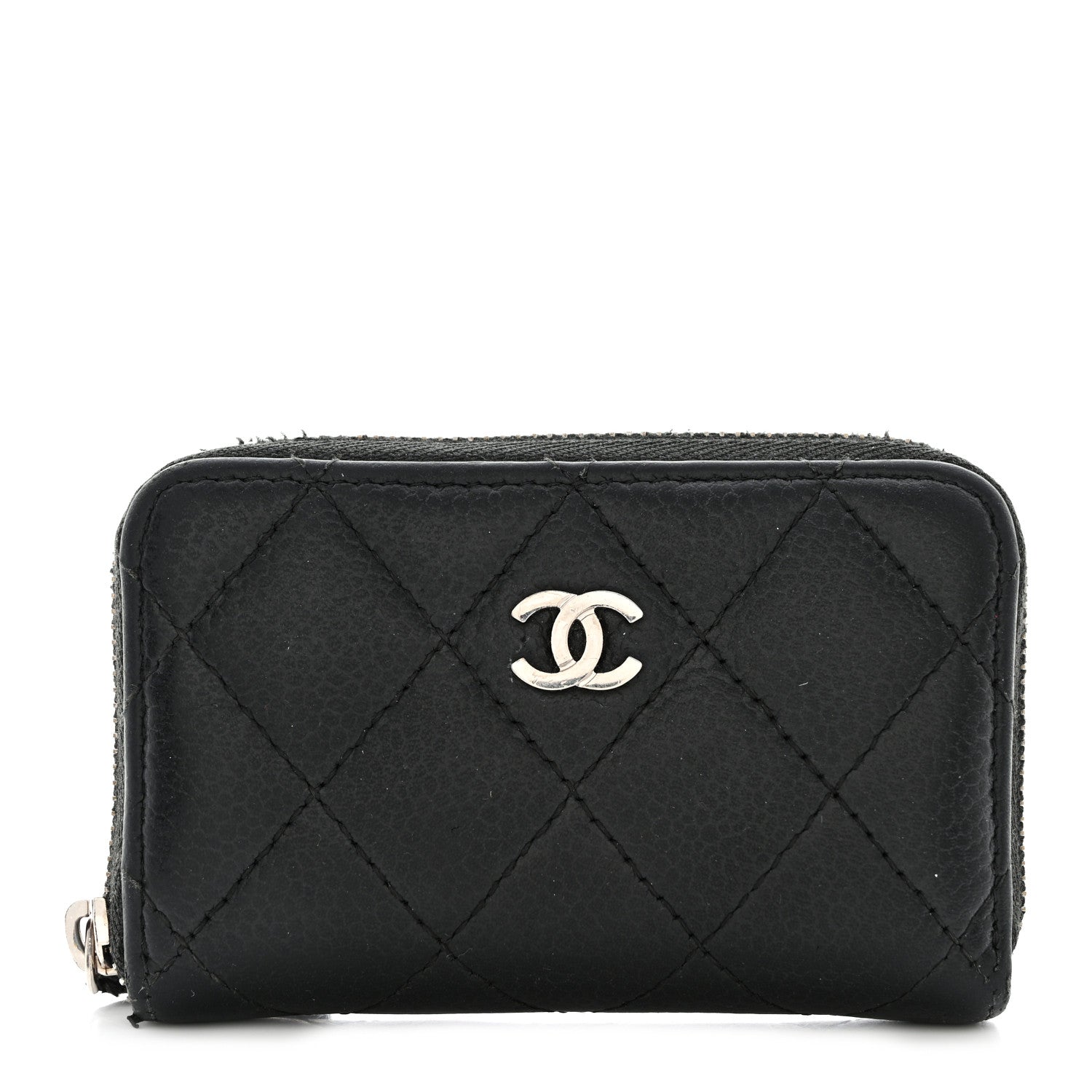 Chanel Caviar Quilted Zip Coin Purse Black 1 of 16