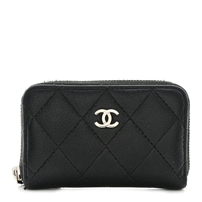 Chanel Caviar Quilted Zip Coin Purse Black 1 of 16