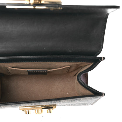 Gucci GG Supreme Monogram Calfskin Small Padlock Shoulder Bag Beige Black Cuir 5 of 14