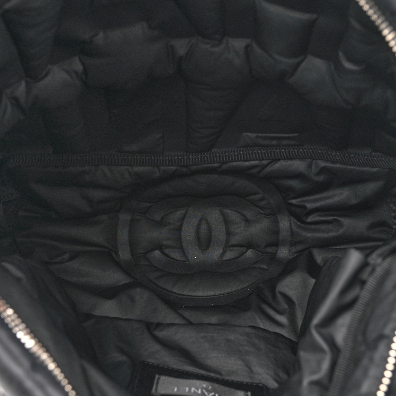 Chanel Nylon Tweed Coco Neige Messenger Bag Black 5 of 10