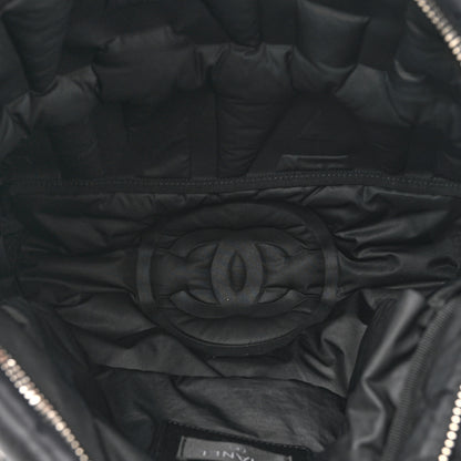 Chanel Nylon Tweed Coco Neige Messenger Bag Black 5 of 10