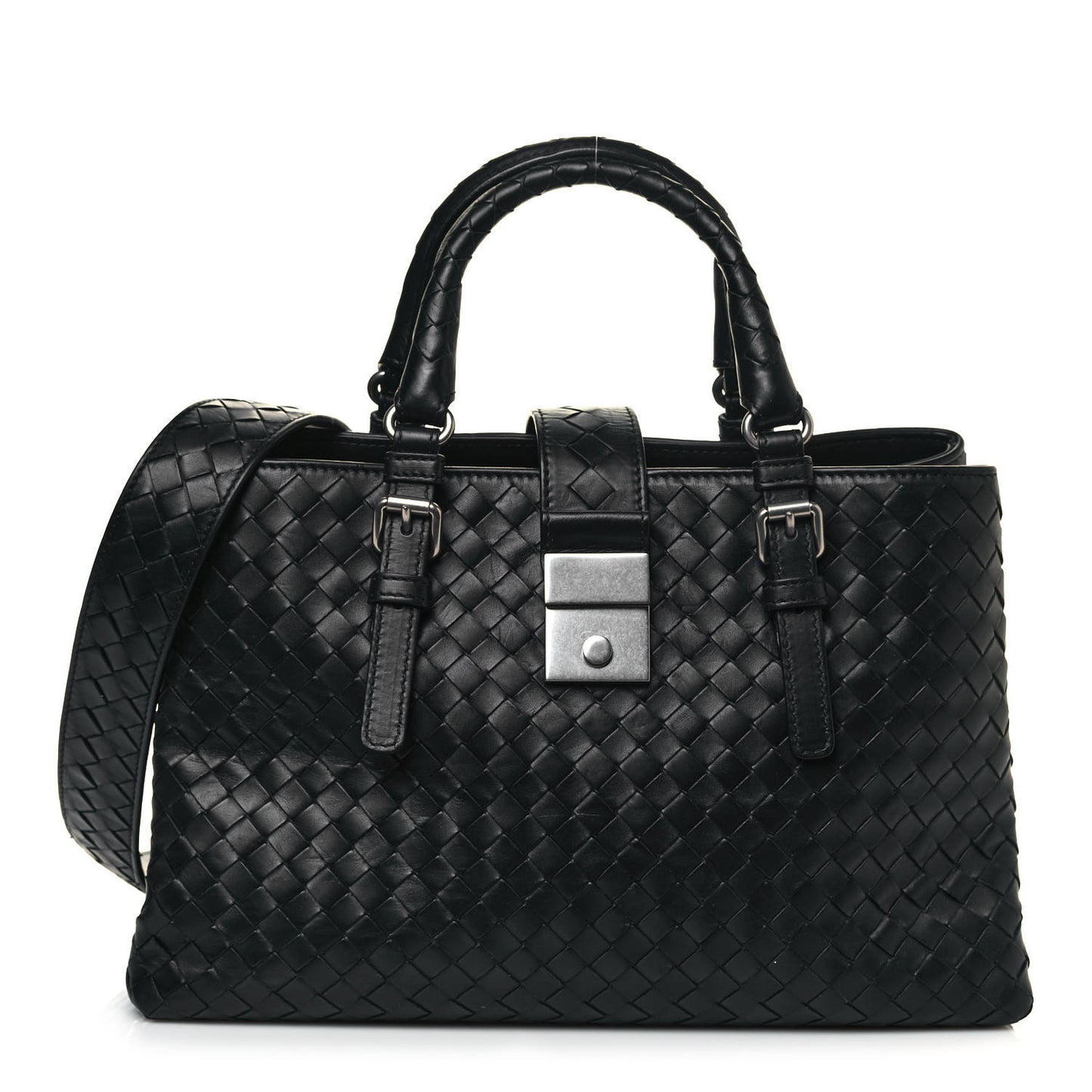 Nappa Intrecciato Small Roma Black