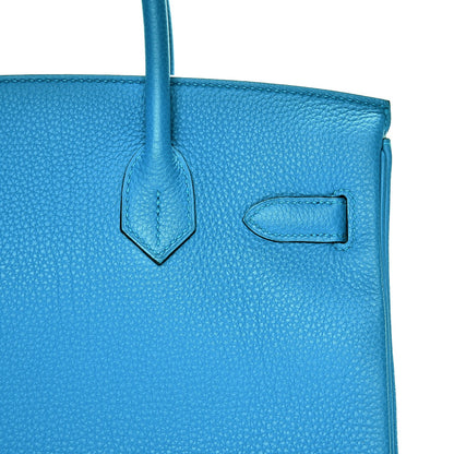 Hermes Togo Birkin 30 Bleu Zanzibar Malachite 9 of 28