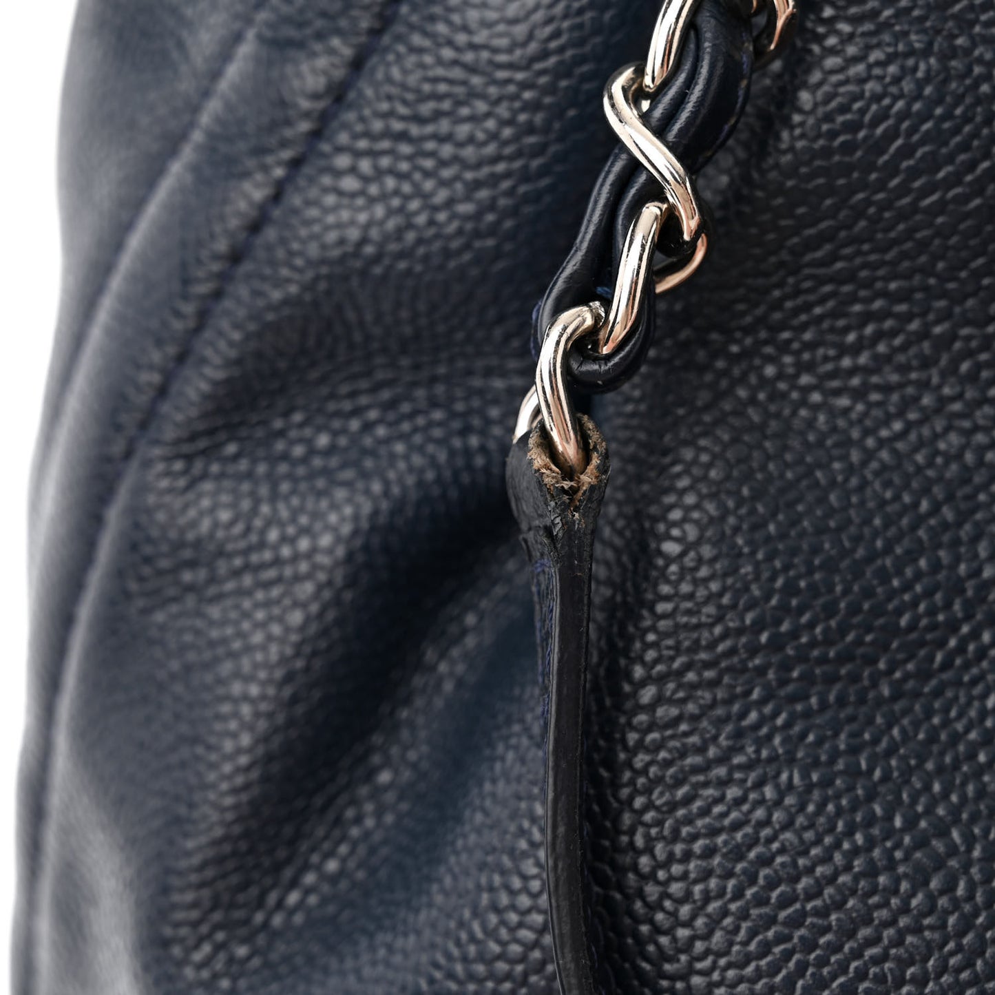 Caviar CC Timeless Shopping Tote Navy