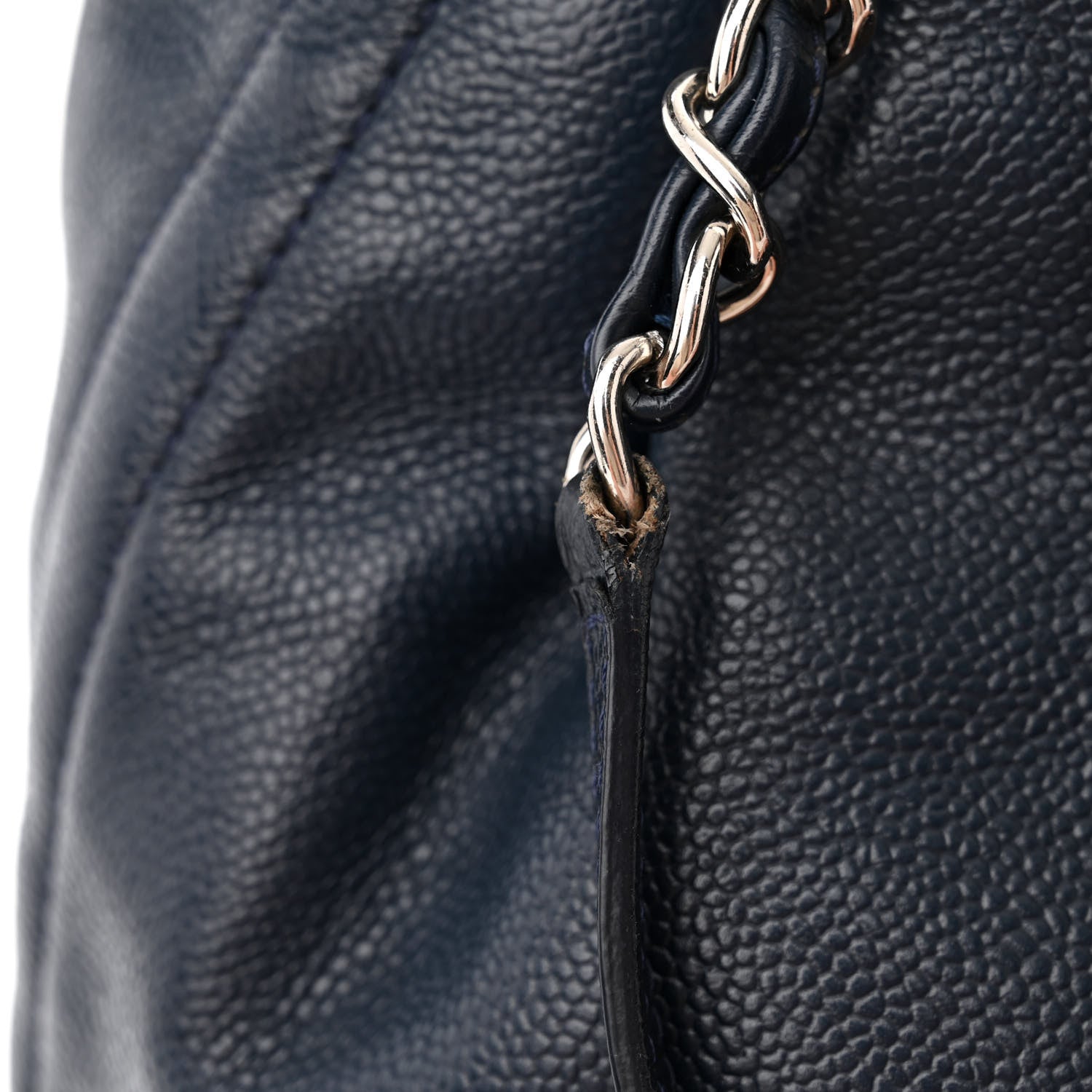 Chanel Caviar CC Timeless Shopping Tote Navy 14 of 15