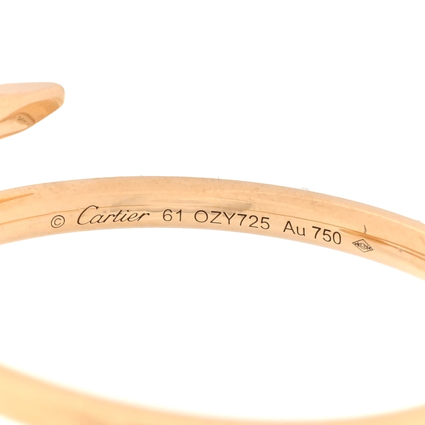 18K Yellow Gold Small Juste Un Clou Ring 61 9.5