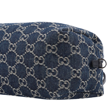 Gucci Washed Denim GG Monogram Mini Boston Bag Dark Blue 10 of 10