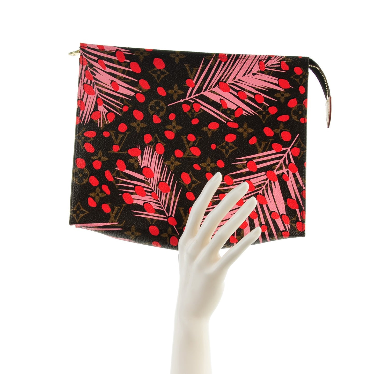 Monogram Jungle Dots Toiletry Pouch 26 Sugar Pink Poppy