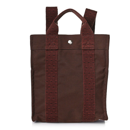 Hermes Canvas Herline Backpack Brown 1 of 8