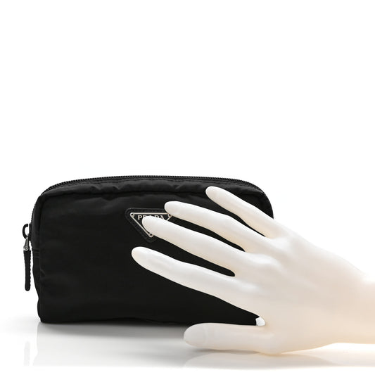 Nylon Vela Cosmetic Pouch Black