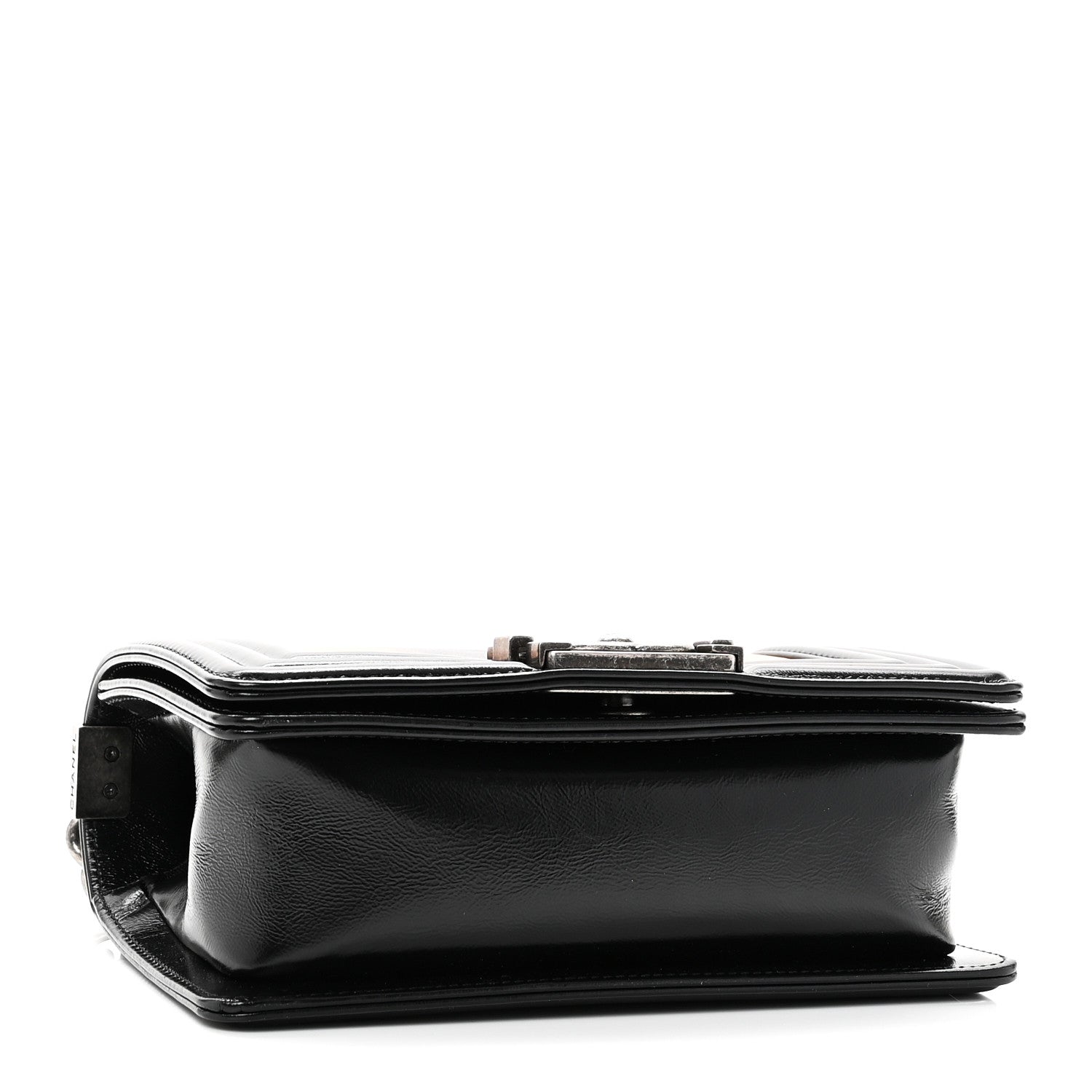 Chanel Metallic Glazed Calfskin Small Boy Flap Black Gold 4 of 11