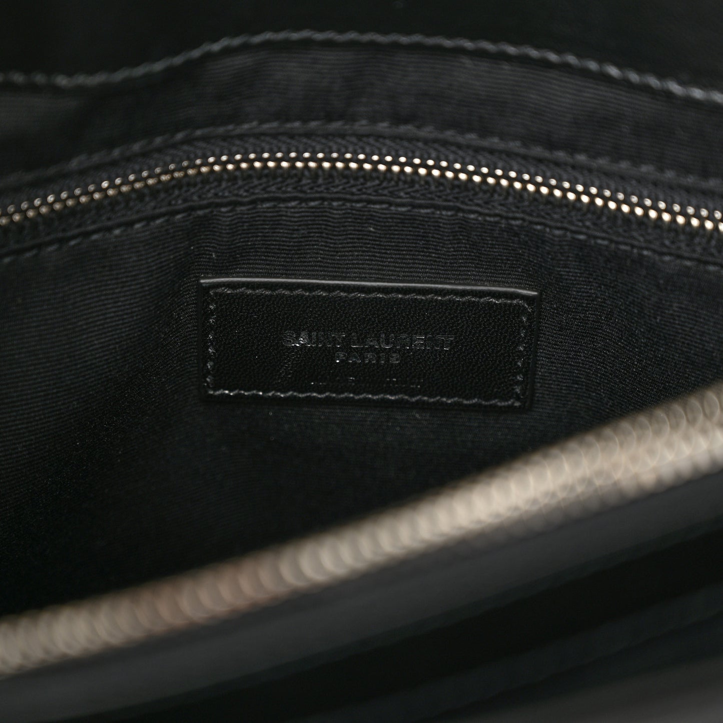 Calfskin Y Quilted Monogram Medium Loulou Chain Satchel Black