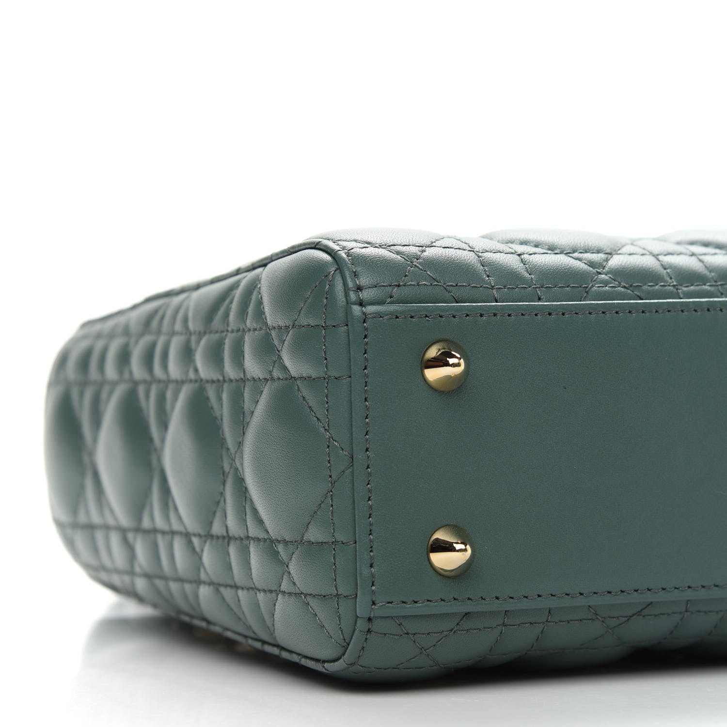 Christian Dior Lambskin Cannage Small My ABCDior Lady Dior Green 7 of 8