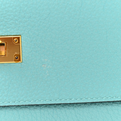 Hermes Togo Kelly Retourne 32 Bleu Atoll 9 of 15