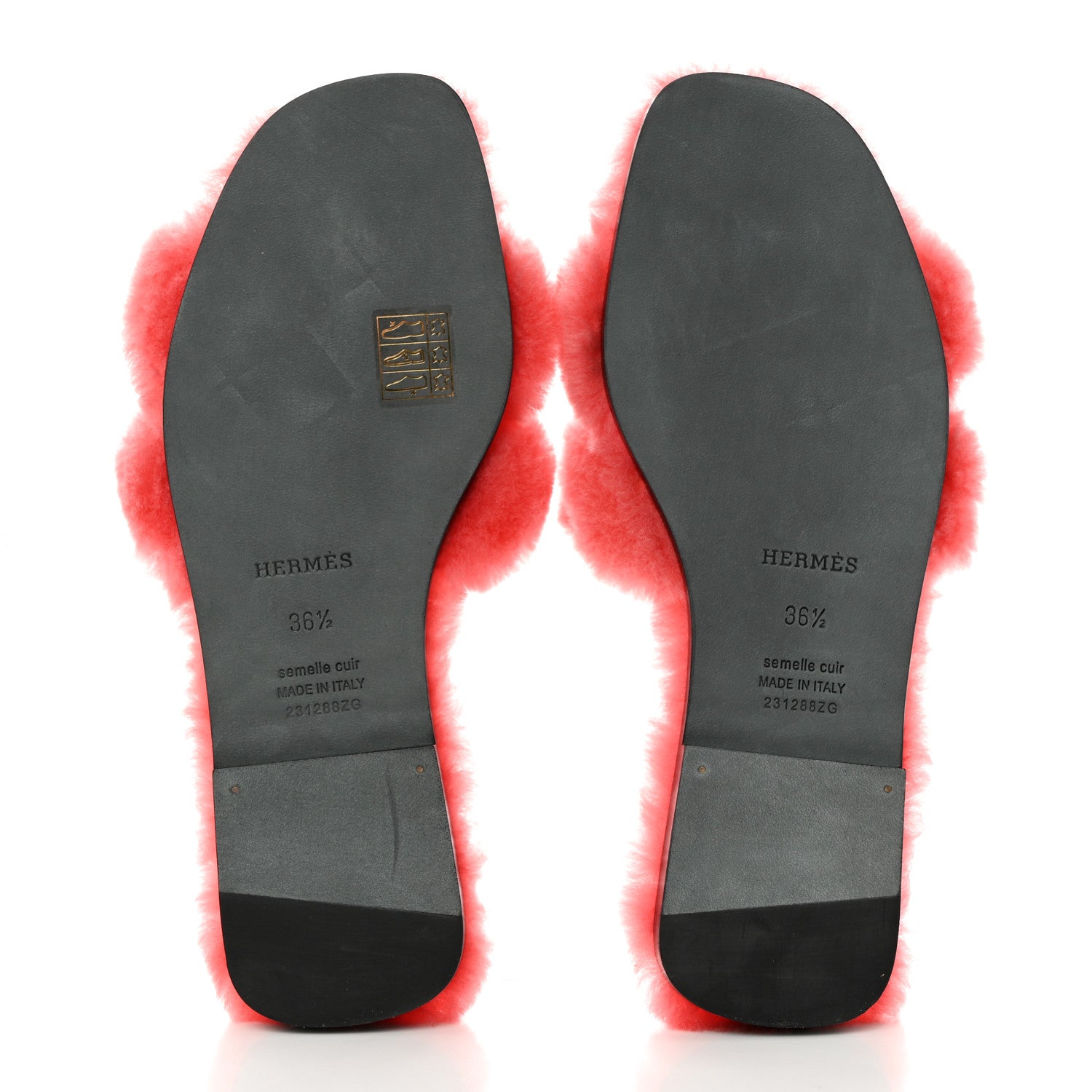 Hermes Woolskin Oran Sandals 36.5 Rose Du Desert 5 of 8