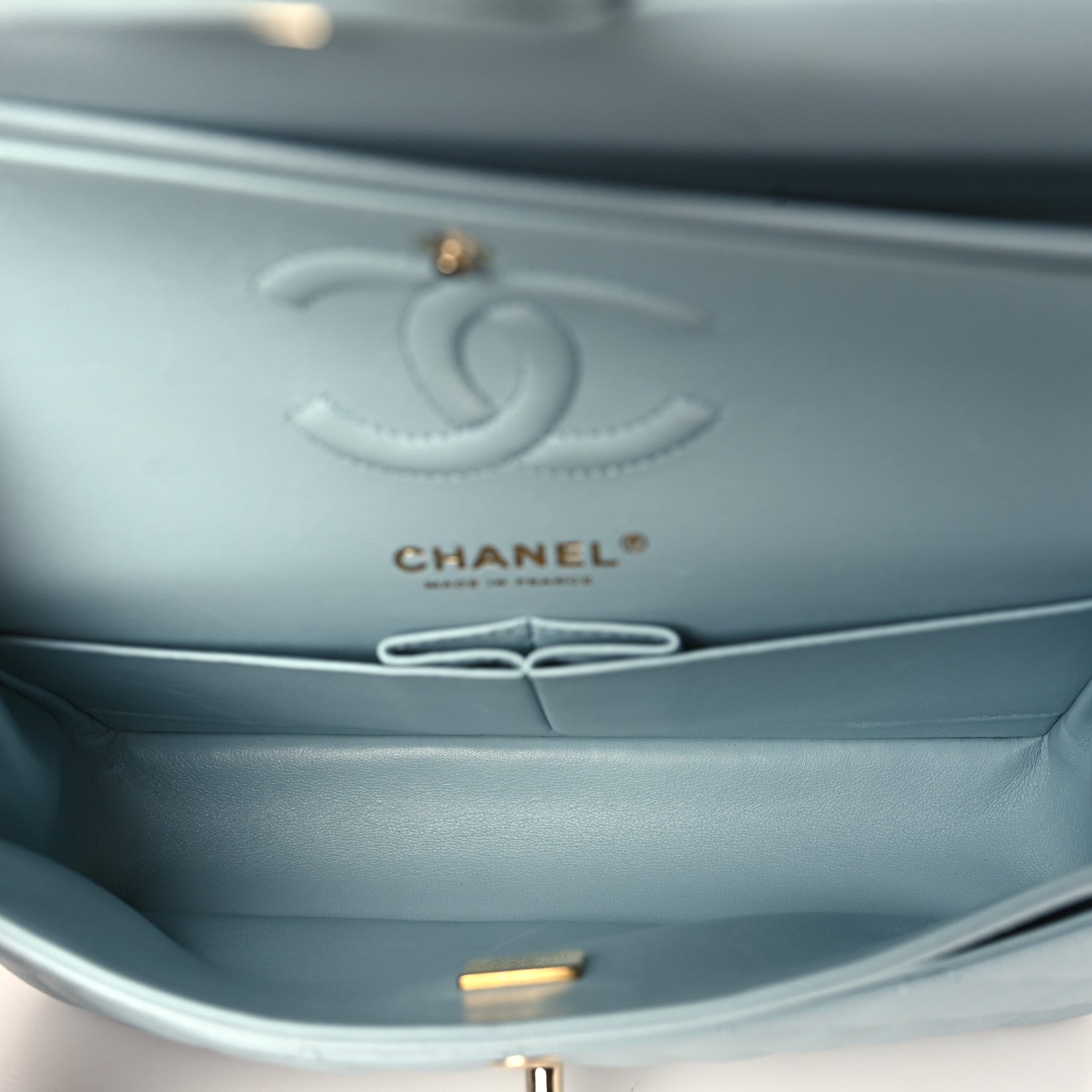 Chanel Caviar Quilted Small Double Flap Light Blue 5 of 10