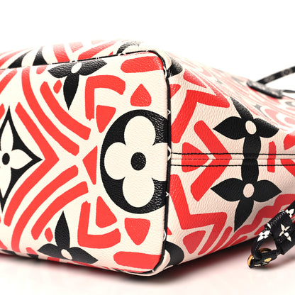 Louis Vuitton Monogram Giant Crafty Neverfull MM Creme Rouge Black 10 of 10