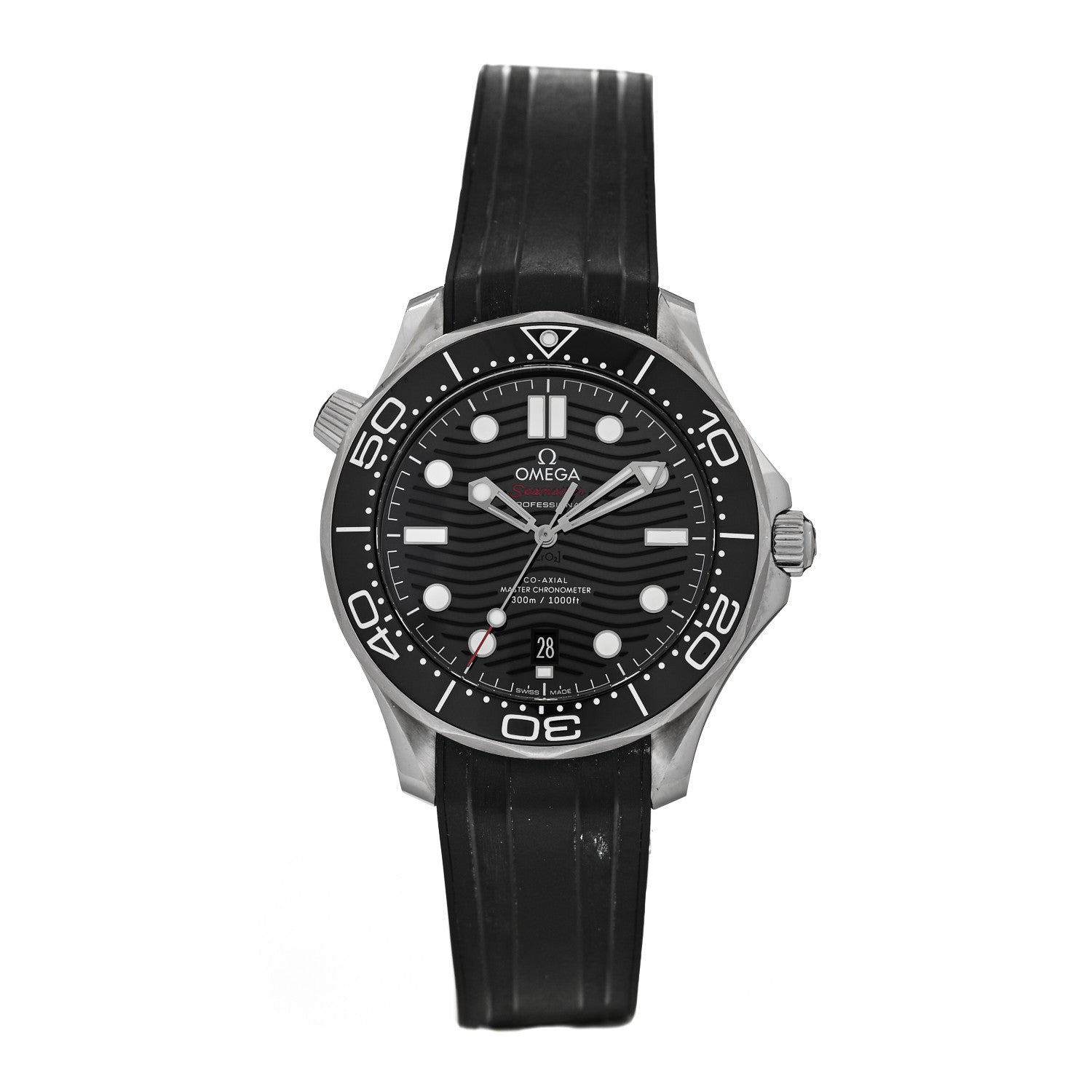 Omega Stainless Steel Rubber 42mm Seamaster Diver 300M Co-Axial Master Chronometer Automatic Watch Black 210.32.42.20.01.001 1 of 5