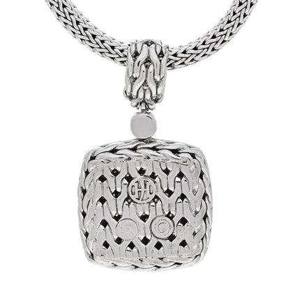 John Hardy Sterling Silver Diamond Classic Chain Enhancer Pendant Necklace 4 of 5