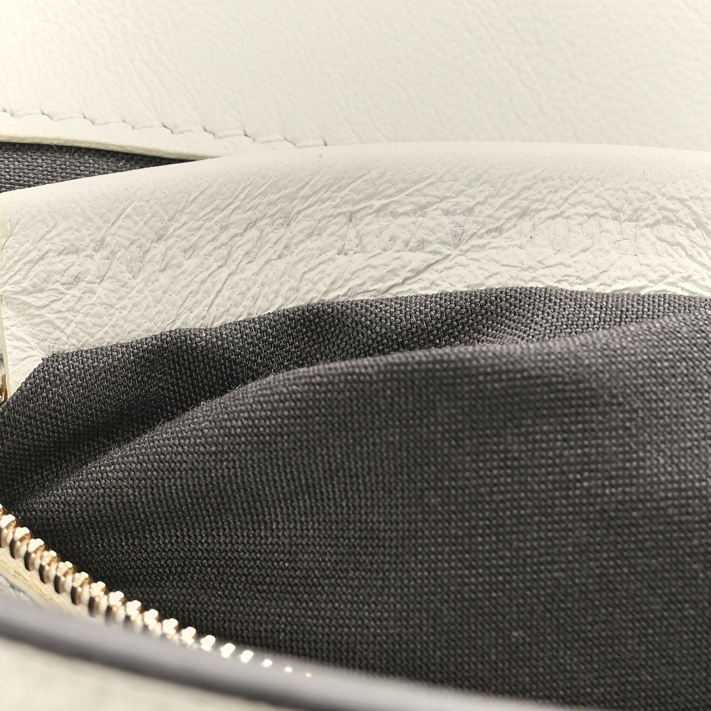 Nappa FF 1974 Embossed Baguette White